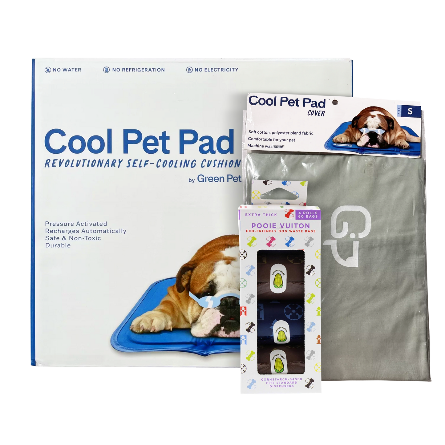 Cool Pet Pad + Cover + Pooie Bags